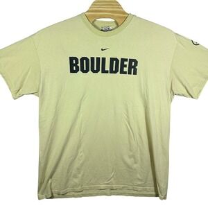 VINTAGE‎ Nike Mens Colorado Buffalo Team Shirt Yellow XXL Made in USA